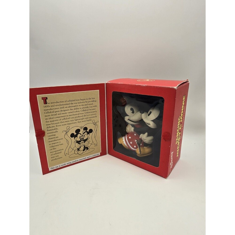 Dancing Mickey Minnie Mouse Wind Up Toy Disney -Schylling Retro Figure w/Box